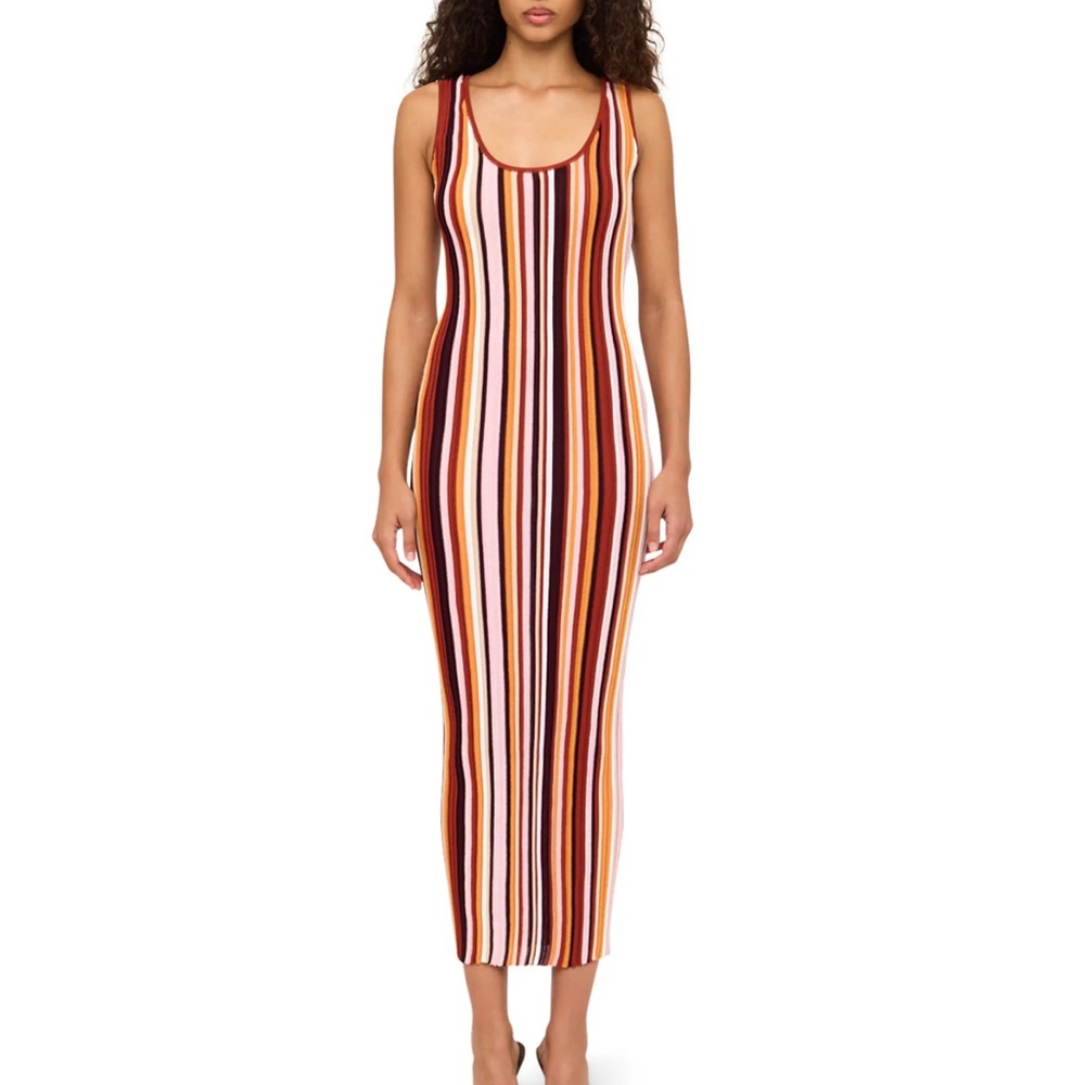 Ronny Kobo Kerry Knit Dress in Rust Multi